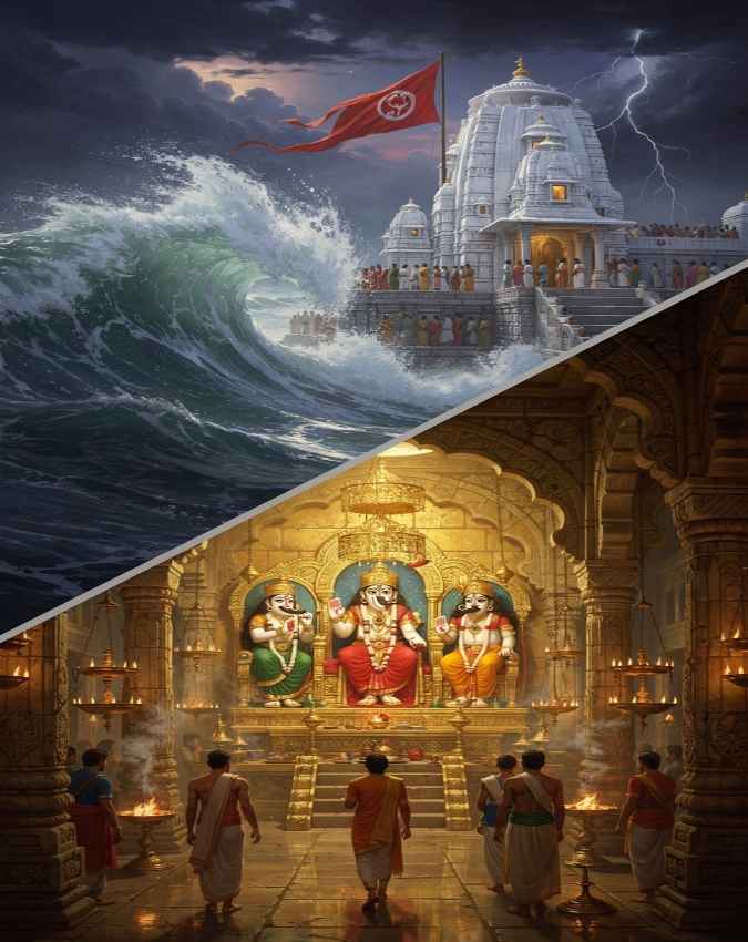 मंदिर के बाहर सुनाई देती है लहरों की आवाज लेकिन मंदिर के अंदर नहीं