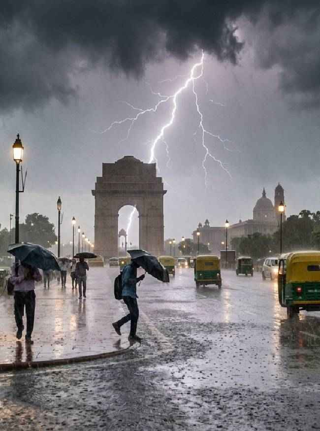 दिल्ली में 2 दिन बारिश होने की चेतावनी
