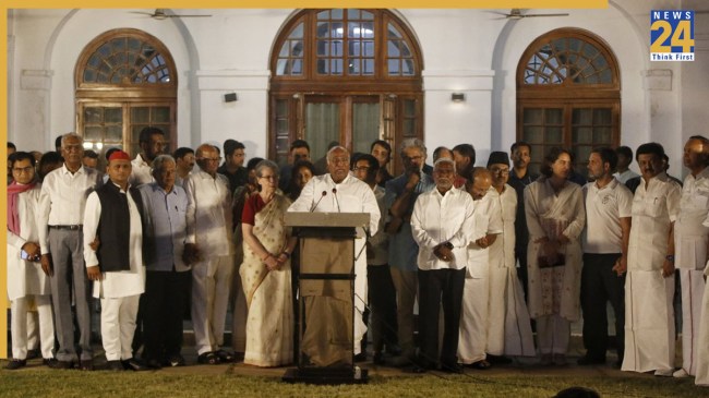 INDIA alliance meeting, Mallikarjun Kharge, Rahul Gandhi, AAP, DMK, opposition meeting in Delhi