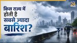 Highest Rainfall State in India