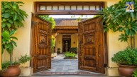 double-leaf doors installed in older homes