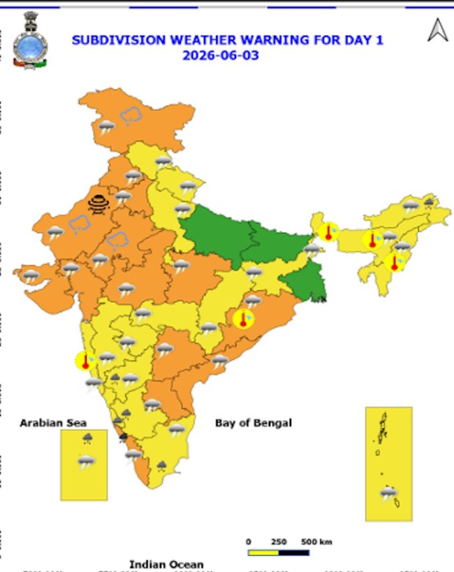 Aaj Ka Mausam June 3, aaj kaisa rhega Mausam, delhi ncr weather, IMD Weather Alert, Weather Alert Today, Heavy Rainfall Alert, Very Heavy Rain Warning, Monsoon Update India, IMD Rain Alert, Thunderstorm Alert, Hailstorm Warning, Rain Alert Today-1-2