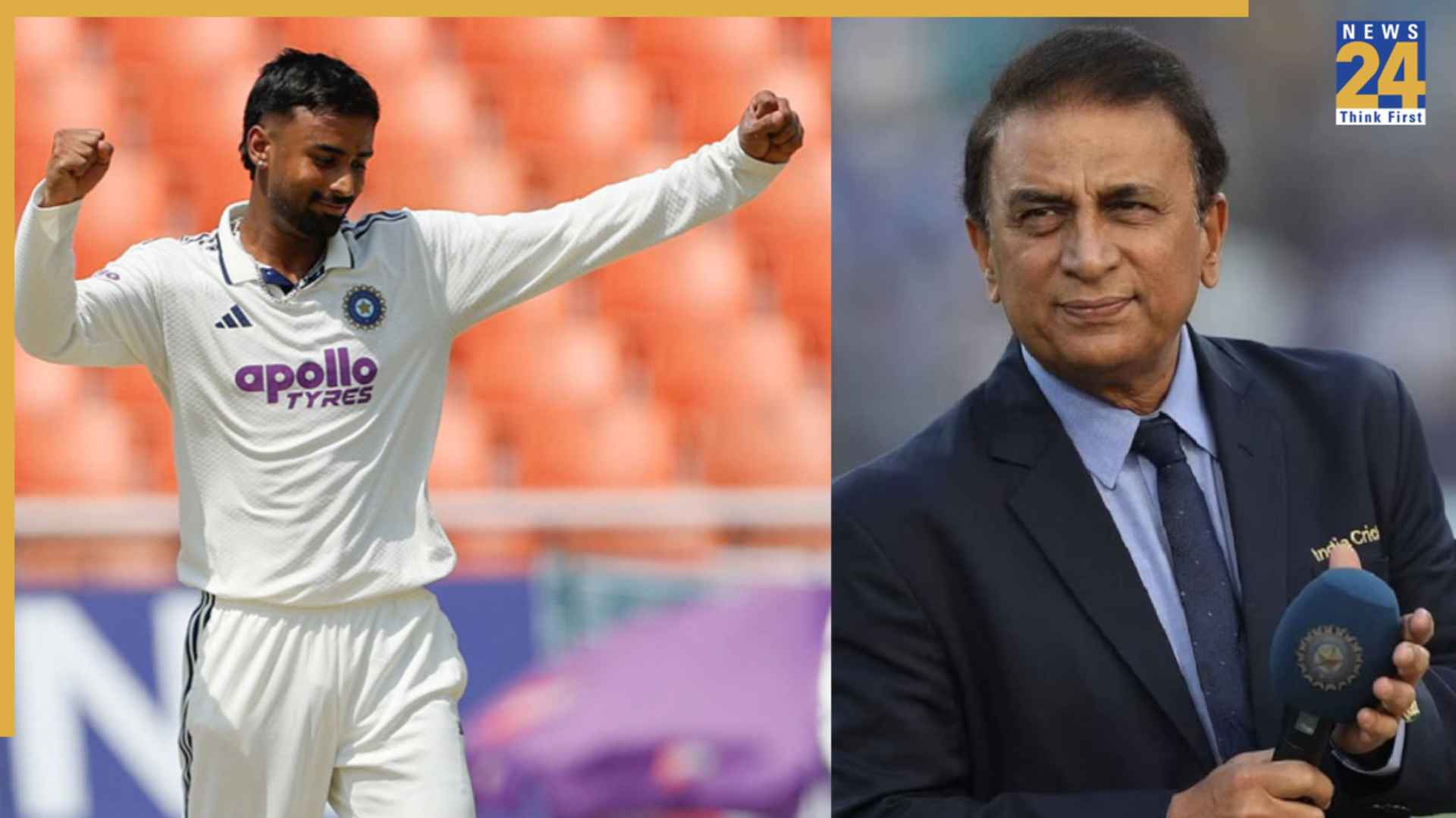 Manav Suthar and Sunil Gavaskar