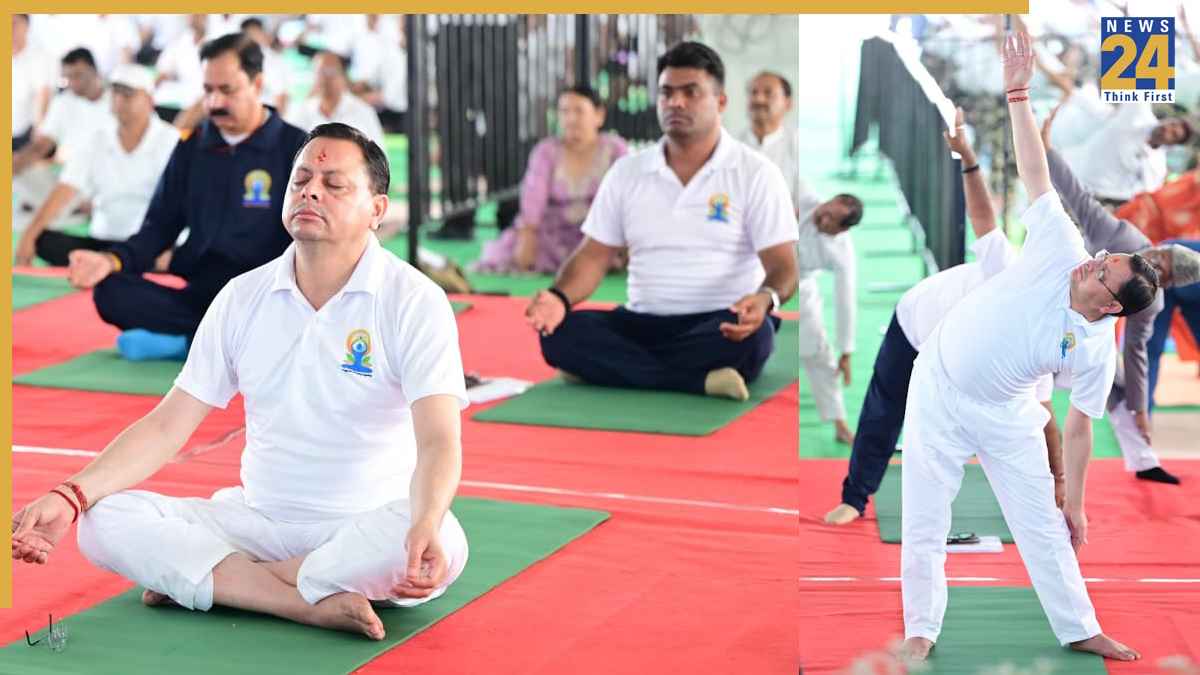 मुख्यमंत्री ने बनबसा में किया सामूहिक योगाभ्यास, योग को दैनिक जीवन का हिस्सा बनाने का किया आह्वान