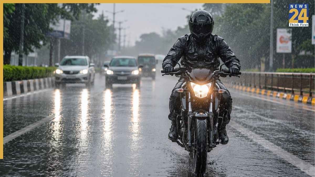 Bike drive in rain