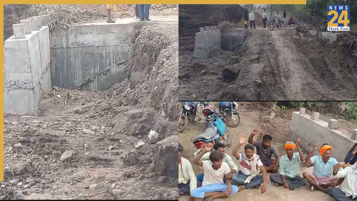 पहली ही बारिश नहीं झेल पाया महाराष्ट्र-MP को जोड़ने वाला पुल, 1 महीने पहले ही हुआ था तैयार