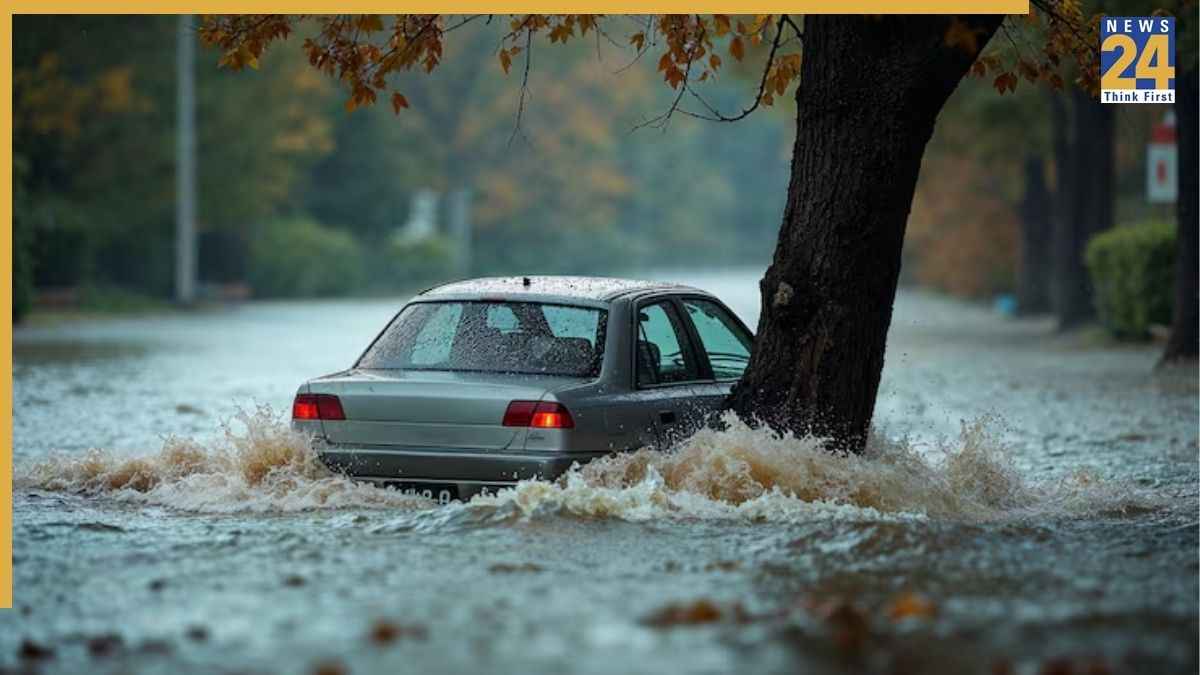 Flooded cars