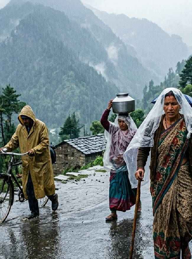 पहाड़ी राज्यों में तूफानी बारिश का अलर्ट