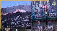 billboard against trump in tehran