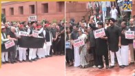 Congress Parliament Protest Black Clothes