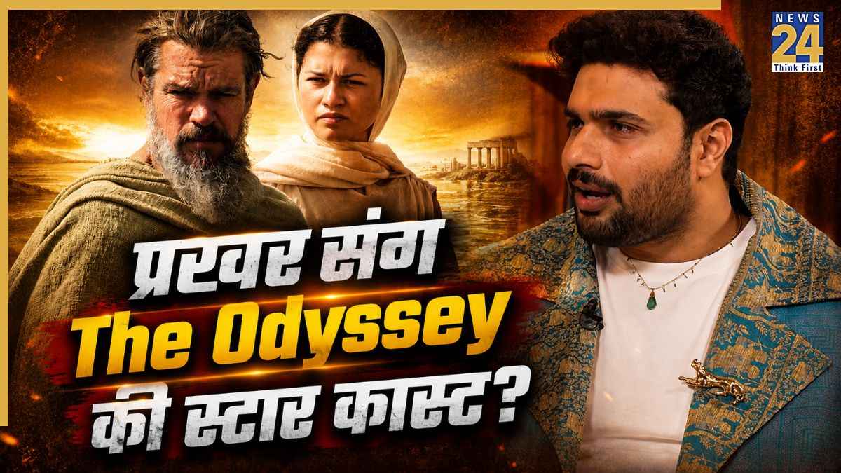 Prakhar with The Odyssey Star Cast prakhar ke pravachan the odessey