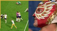 FIFA World Cup 2026: मेक्सिको और इंग्लैंड का मैच देखने पहुंचा WWE का धाकड़ रेसलर, इस टीम की जर्सी पहनकर लूटी महफिल