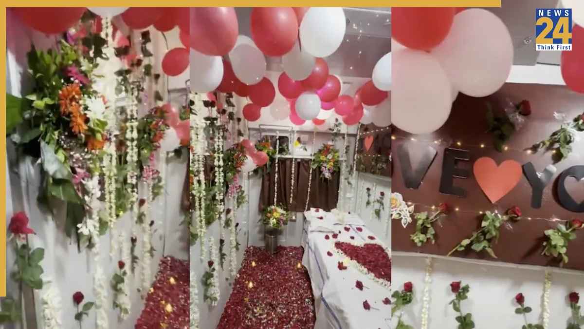 ट्रेन के AC कोच को बना दिया 'हनीमून सुइट'! गुलाब, गुब्बारे और I LOVE YOU; अब रेलवे ने लिया एक्शन