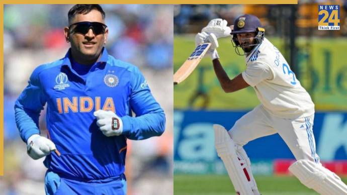 MS Dhoni and Devdutt Padikkal (PIC Credit- X)