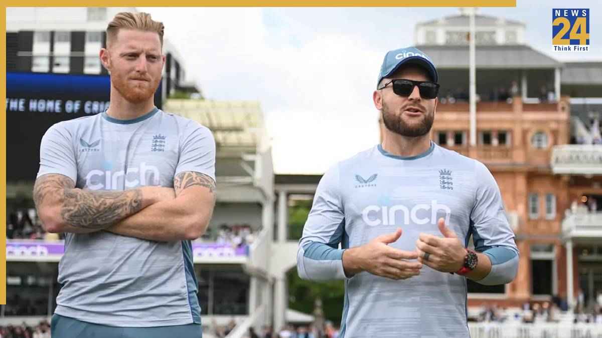 Ben Stokes and Brendon Mccullum (Image generated by AI)