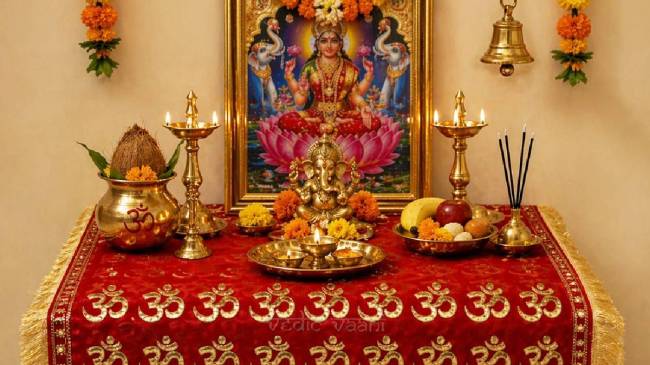 puja-chowki-red-cloth