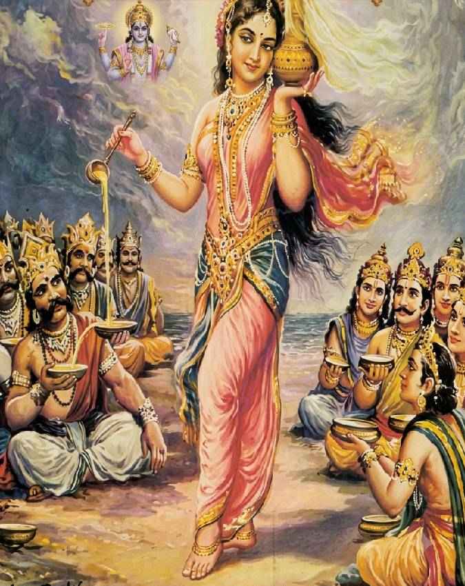 अमृत का संघर्ष और मोहिनी 