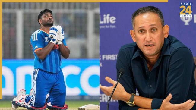 Sanju Samson and Ajit Agarkar (PIC credit - X)