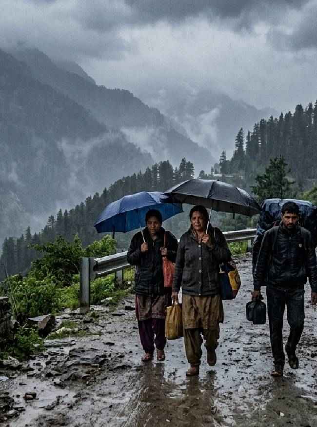 पहाड़ी राज्यों में 22 जुलाई तक बारिश की चेतावनी