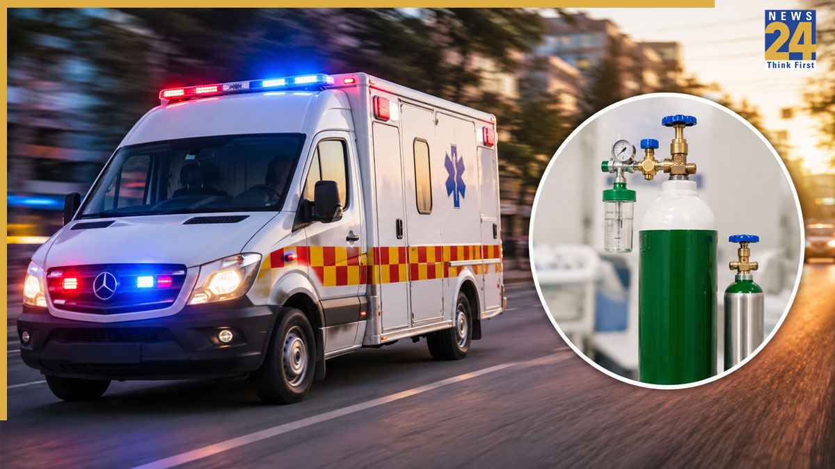 Mandla ambulance accident, Madhya Pradesh news, youth dies after oxygen runs out, Mandla Health Department, viral video MP