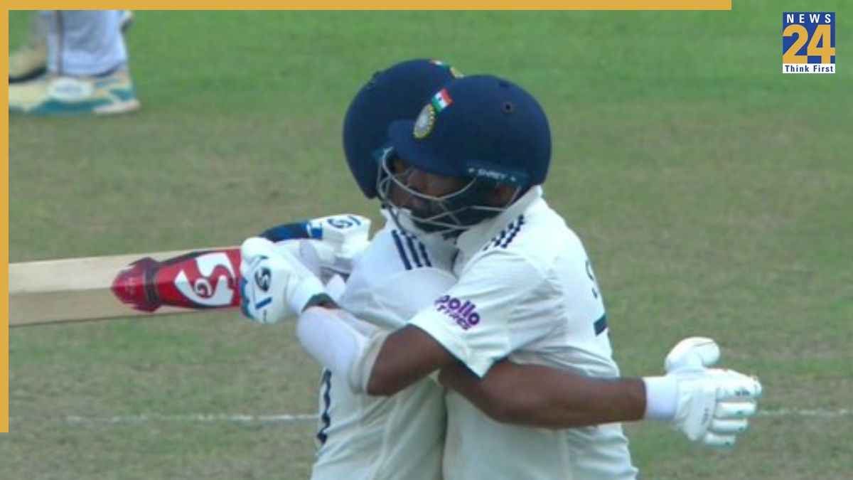 भारतीय टीम श्रीलंका के खिलाफ दूसरे टेस्ट मैच में/ Image Credit: Screengrab/ sony