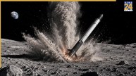 Falcon 9 rocket debris moon crash