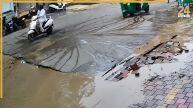 पाइप टेस्टिंग में स्मार्ट सिटी की 40 करोड़ की सड़क धंसी, जमीन फाड़कर निकला पानी का फव्वारा; इंदौर का VIDEO वायरल