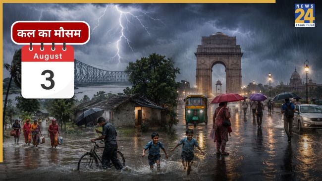 Kal Ka Mausam 3 August 2026, Delhi Rain Alert, UP Bihar Weather Update, Kal Ka Mausam, IMD Weather Alert, Heavy Rain UP Bihar, Delhi Weather Tomorrow, Mumbai Rain Update