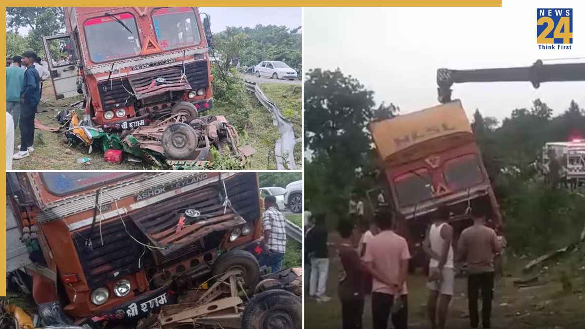झारखंड में दर्दनाक हादसा, ऑटो-कंटेनर की भीषण टक्कर, बाइक को भी रौंदा, 7 की मौत