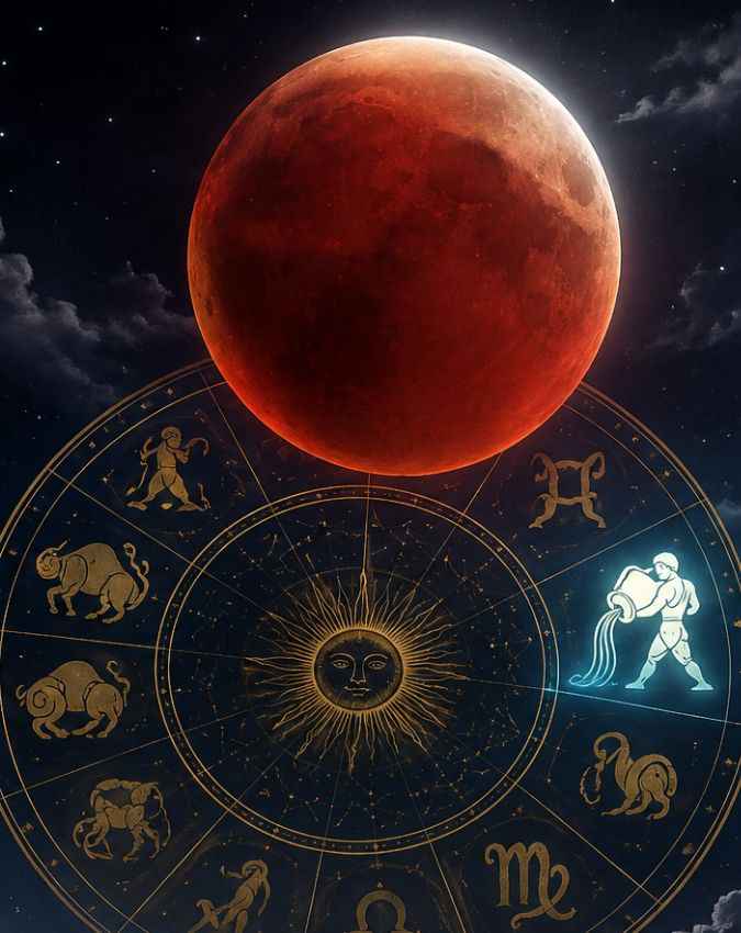 कुंभ राशि में चंद्र ग्रहण