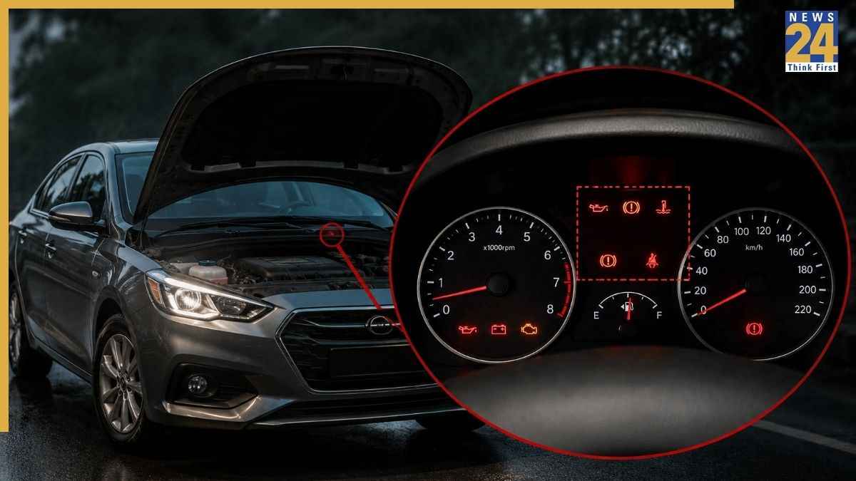 car dashboard warning lights sign