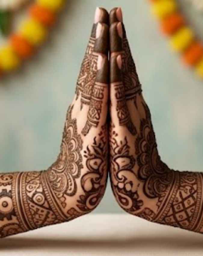 फूल पत्ती मेहंदी डिजाइन करें सेलेक्ट  