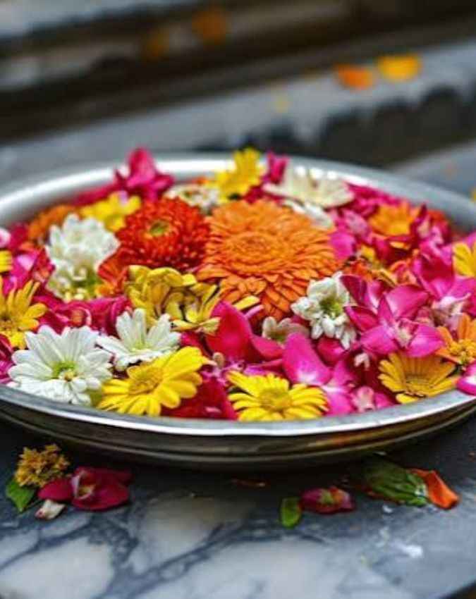 फूलों से पूजा घर करें डेकोरेट  
