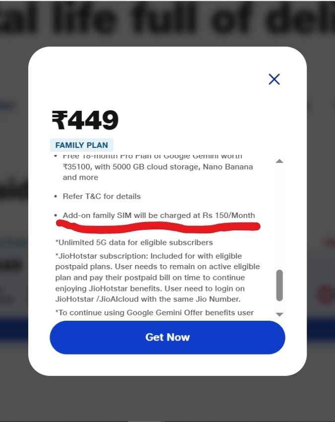 Add-On SIM के लिए कितना एक्स्ट्रा चार्ज देना होगा?