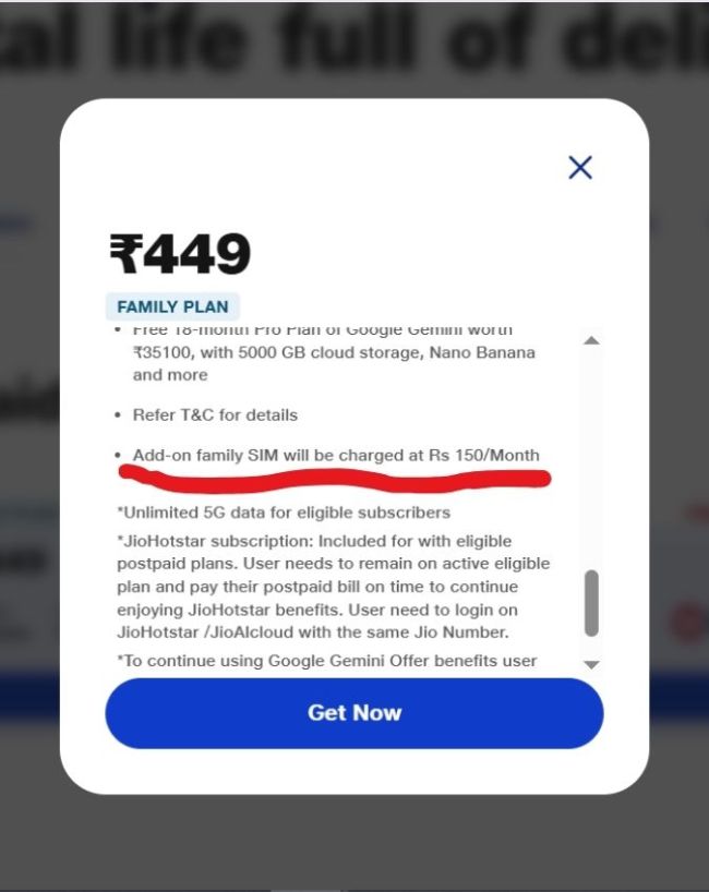 Add-On SIM के लिए कितना एक्स्ट्रा चार्ज देना होगा?