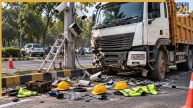 दिल्ली के सरिता विहार में सड़क हादसा, CCTV इंस्टॉल कर रहे 3 कर्मचारियों को ट्रक ने कुचला, मौके पर तोड़ा दम