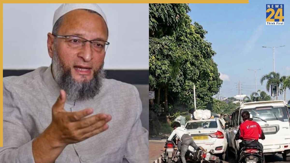 News 24 Exclusive Video: असदुद्दीन ओवैसी के काफिले में शामिल युवकों का हुआ एक्सीडेंट, भोपाल के VIP रोड पर कार-बाइक की टक्कर