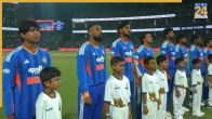 भारतीय टीम राष्ट्रगान के दौरान/ Image Source: Screengrab; Fancode