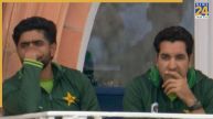 बाबर आजम डगआउट में/ Image Source: Screengrab/ Sky Sports