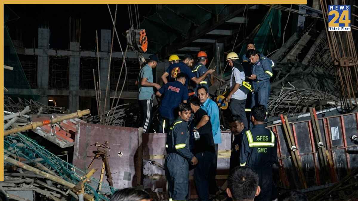 गांधीनगर के कुडासन इलाके में निर्माणाधीन इमारत का हिस्सा गिरा, 11 लोगों को बचाया गया