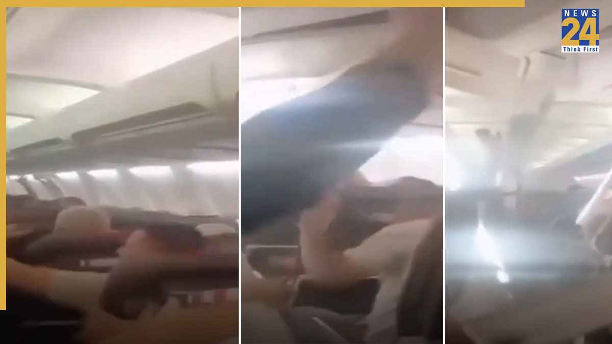 ईरान में टेकऑफ के वक्त फटा विमान का टायर, यात्रियों पर गिरी छत; VIDEO में देखें कैसे मची चीख-पुकार