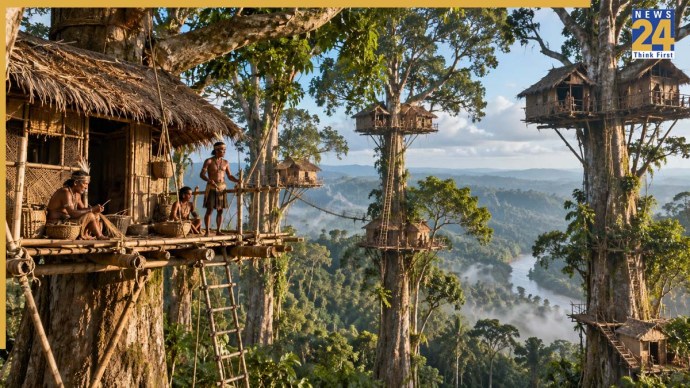 Korowai Tribe Papua Tree House