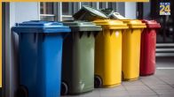 green or blue which dustbin is used for wet waste