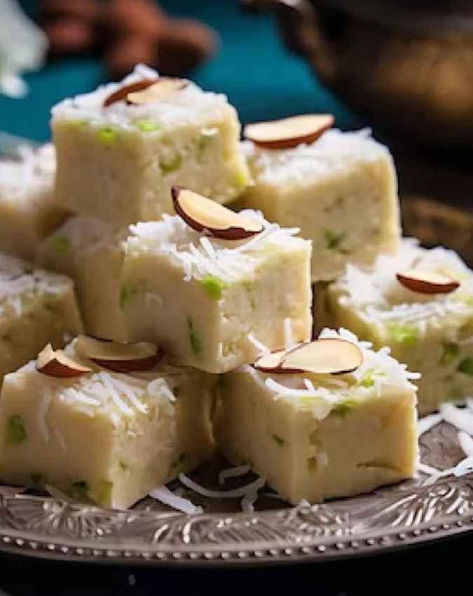 नारियल की बर्फी 
