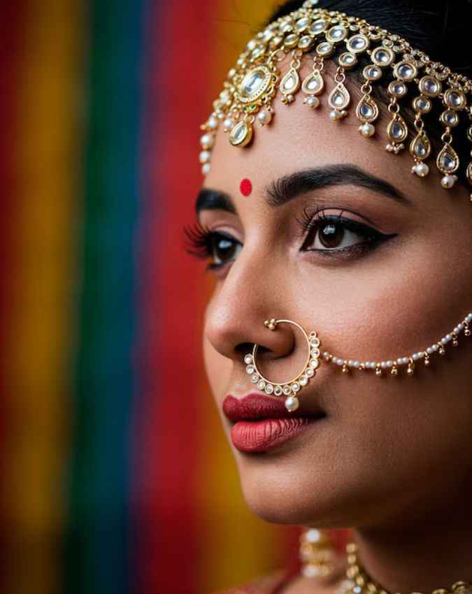 बिंदी और मेकअप से पाएं फेस्टिव लुक