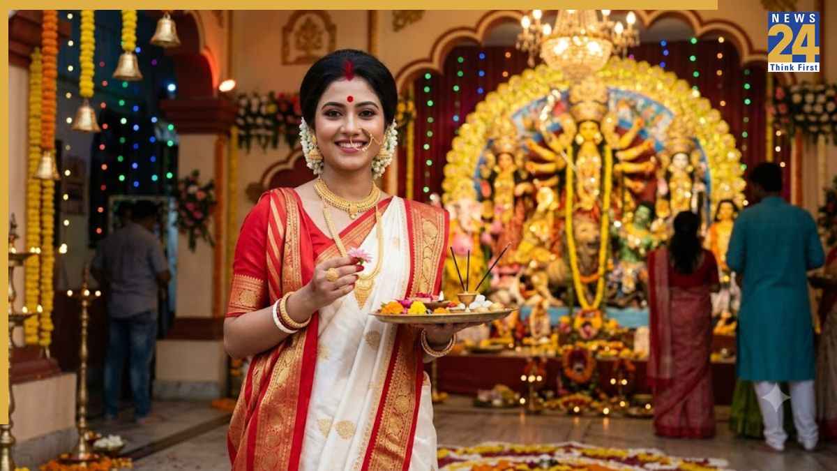 Durga Puja Look: दुर्गा पूजा में साड़ी पहनकर दिखना है खूबसूरत, इन ट्रेडिशनल बंगाली लुक्स को जरूर करें ट्राई
