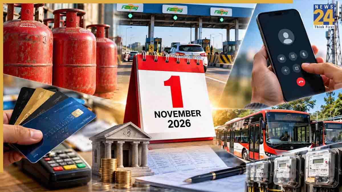1 November 2026 Rules Change.jpg 1 November 2026 Rules Changing LPG Price FASTag Local Pass PNB Credit Card CNAP Calling Life Certificate Details in Hindi
