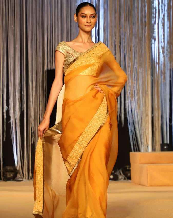 ऑर्गेन्जा साड़ी