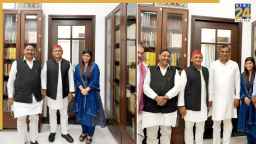 यूपी चुनाव से पहले अखिलेश यादव से मिले BJP के पूर्व सांसद धर्मेंद्र कश्यप, क्या थामने वाले हैं SP का दामन?