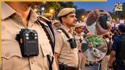 जंतर-मंतर पर दिल्ली पुलिस की वर्दी पर लगे ये छोटे कैमरे क्या हैं?